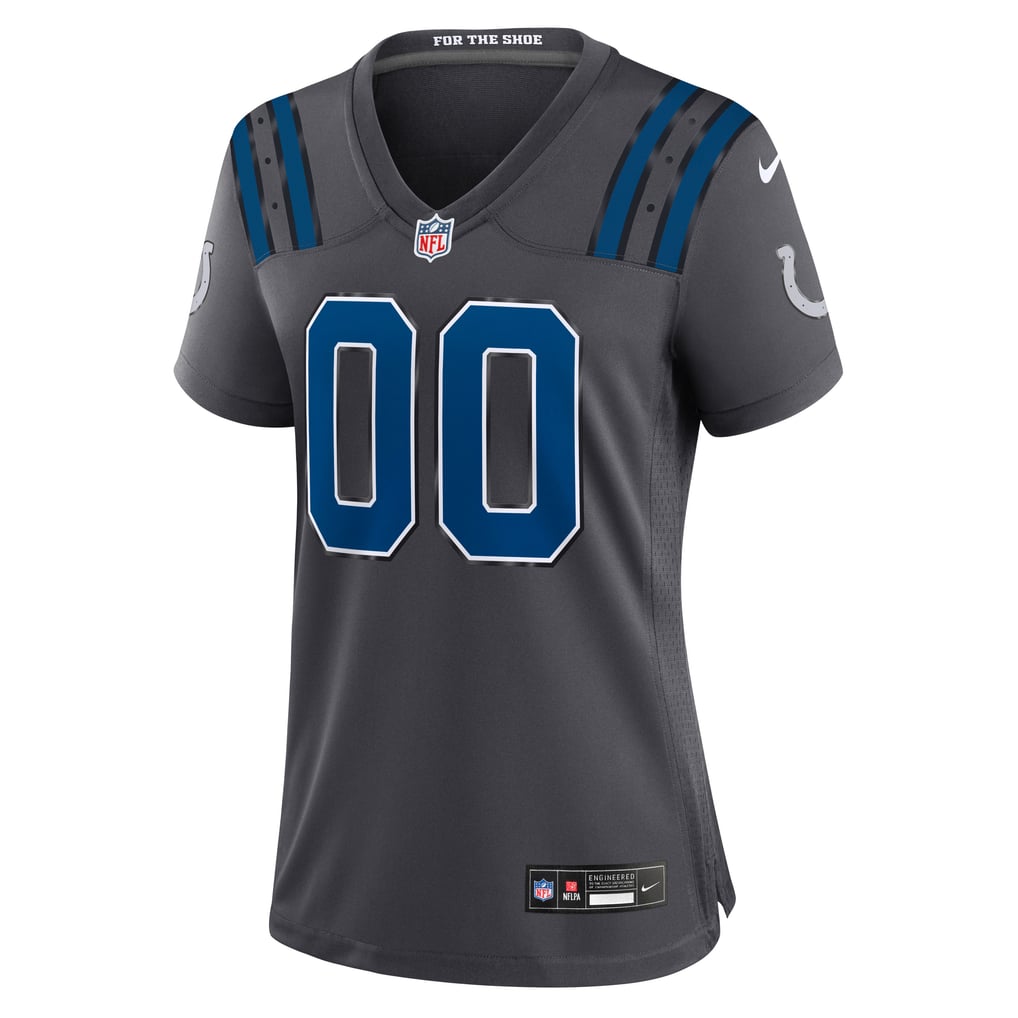 Women's Indianapolis Colts Anthracite 2026 Rivalries Collection Game Custom Jersey