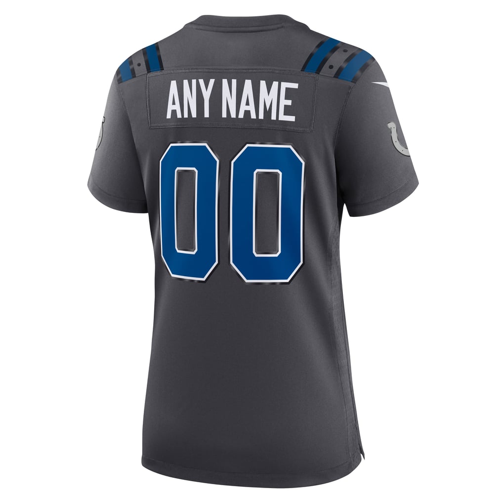 Women's Indianapolis Colts Anthracite 2026 Rivalries Collection Game Custom Jersey