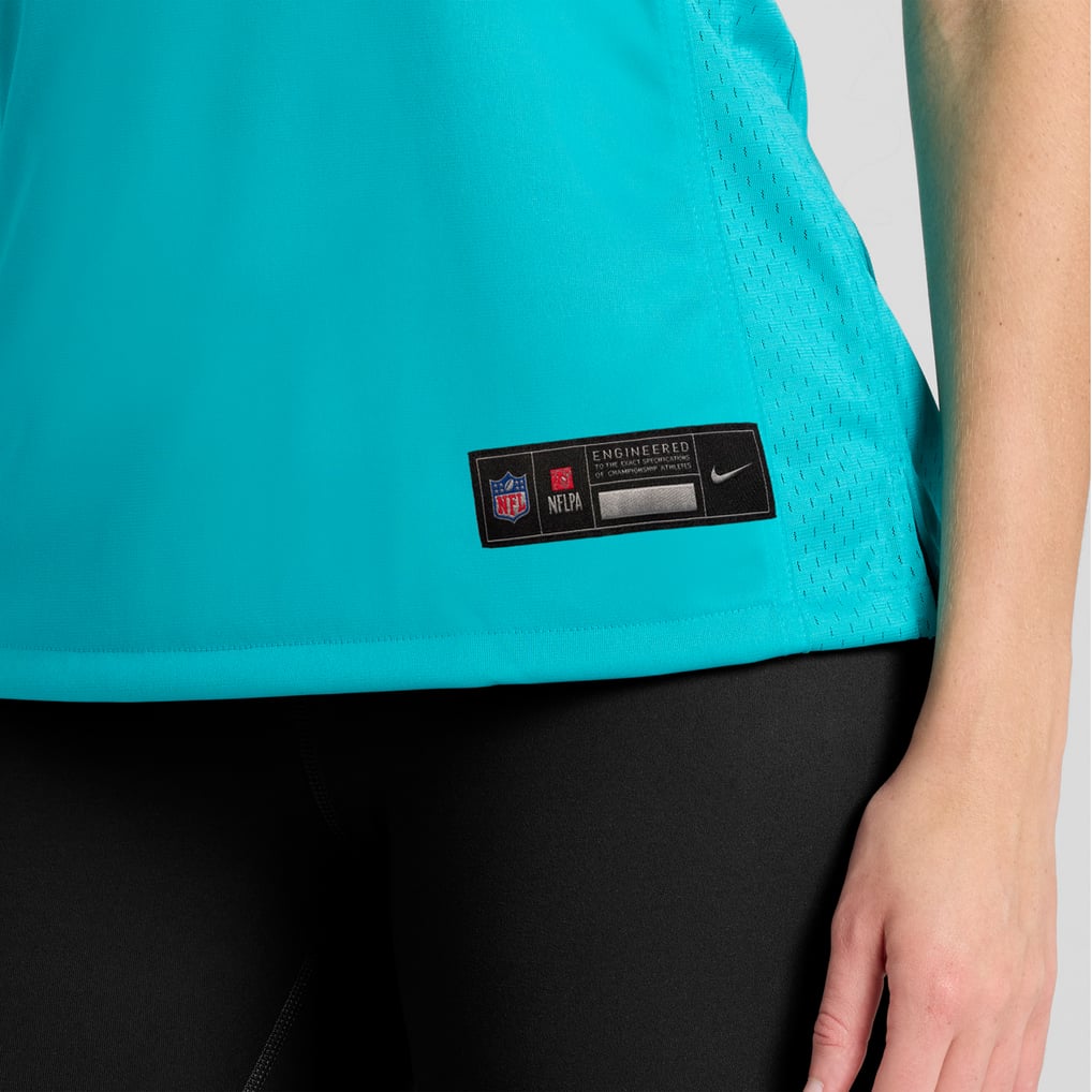 Women's Aqua Miami Dolphins Custom Game Jersey