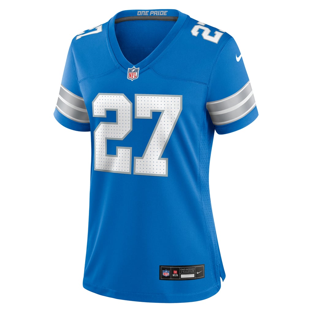 Women's Detroit Lions Arthur Maulet Blue Team Game Jersey