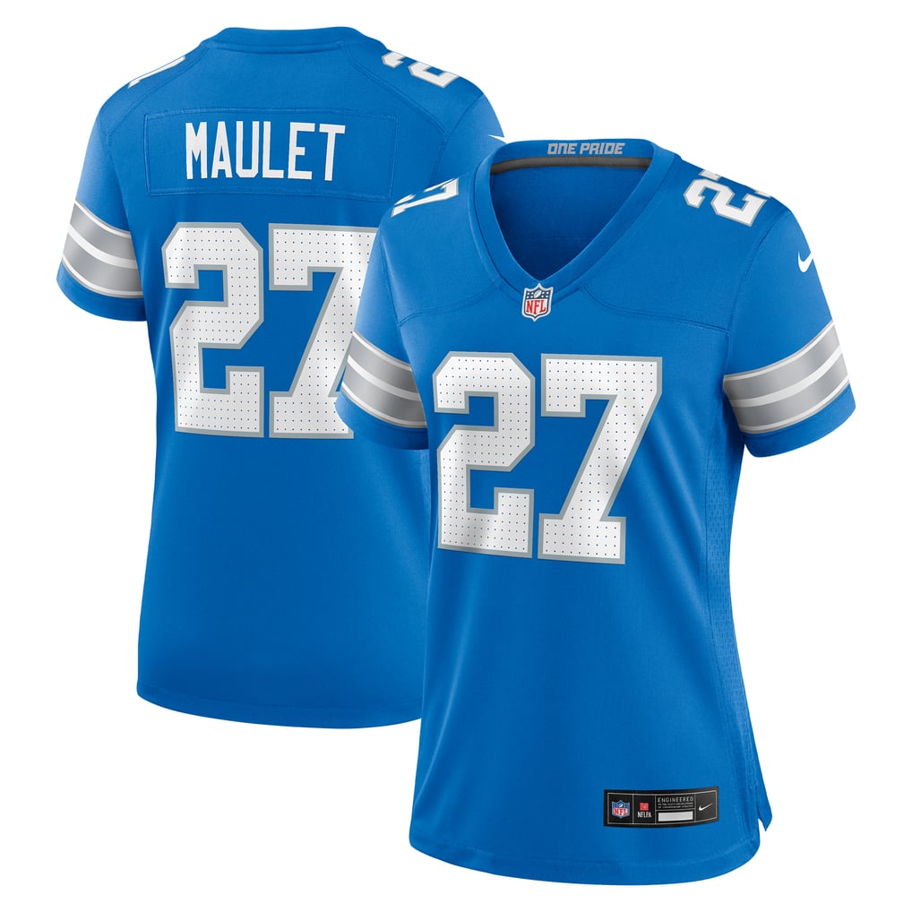 Women's Detroit Lions Arthur Maulet Blue Team Game Jersey