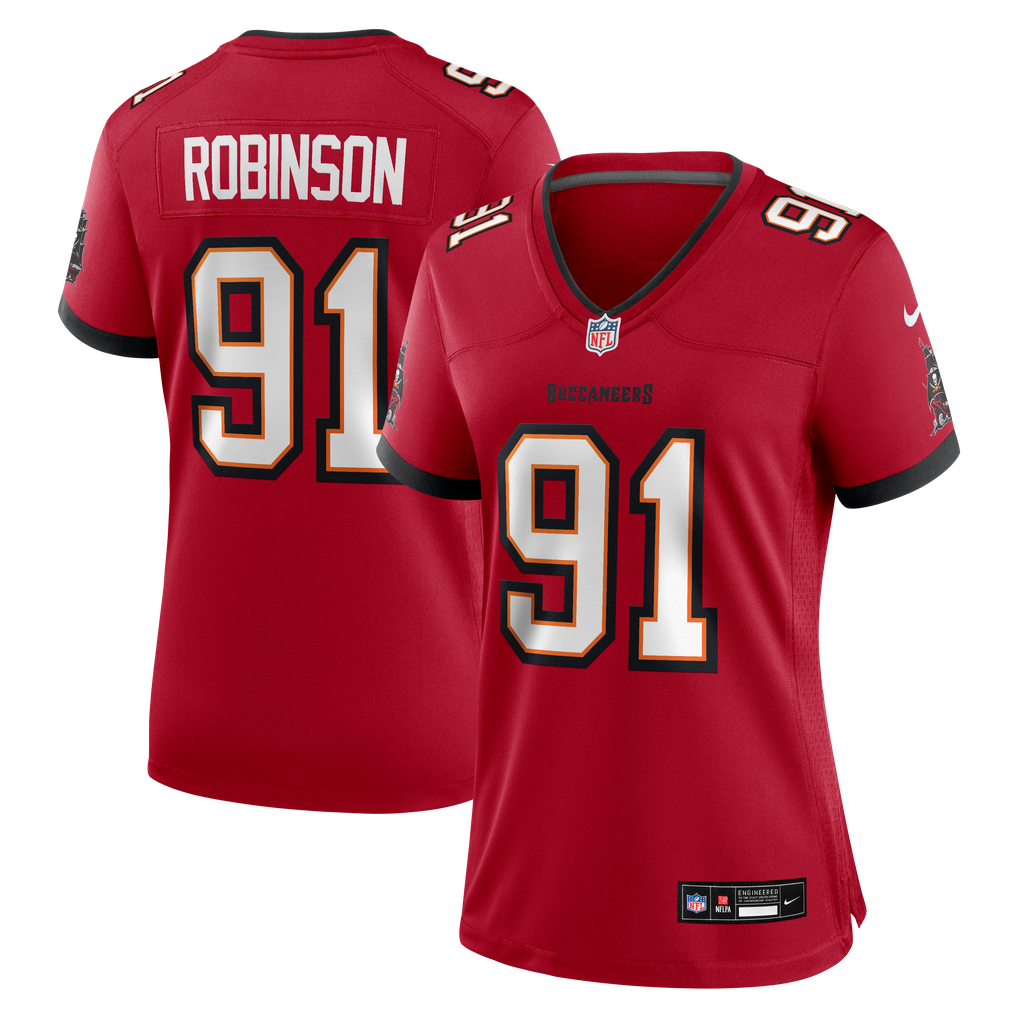 Women's Tampa Bay Buccaneers A'Shawn Robinson Red Team Game Jersey