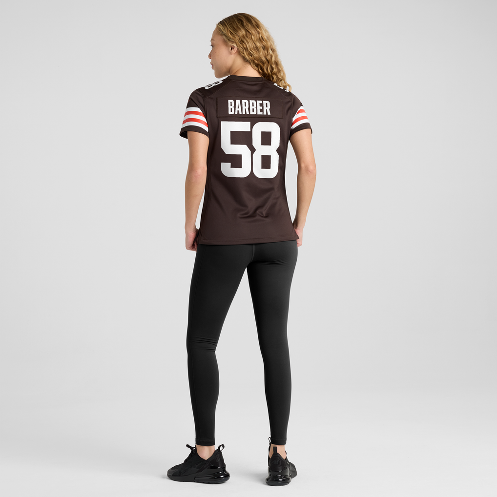 Women's Cleveland Browns Austin Barber Brown Team Game Jersey