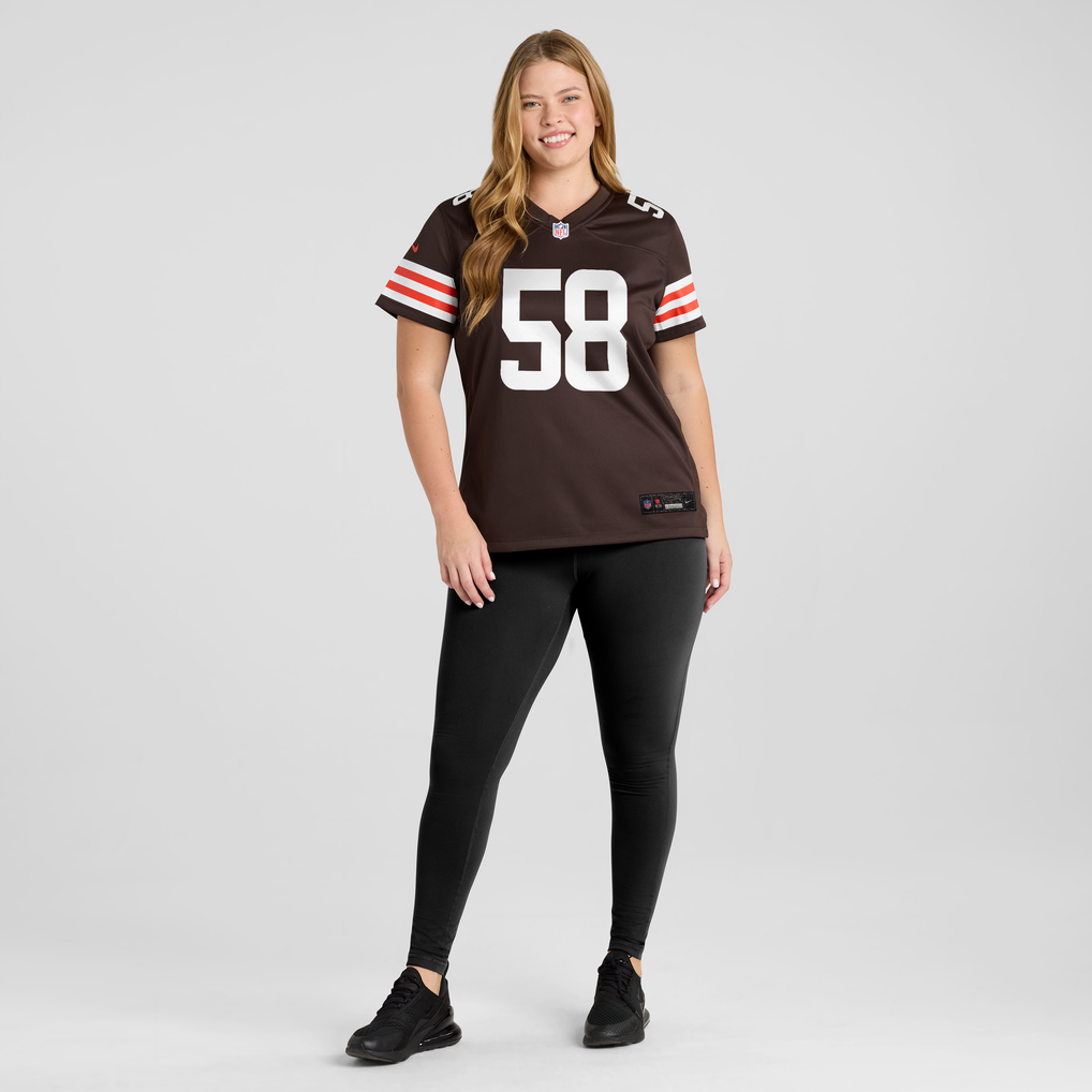 Women's Cleveland Browns Austin Barber Brown Team Game Jersey
