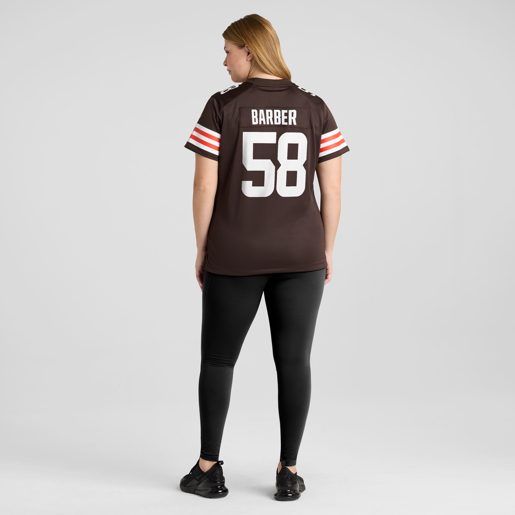 Women's Cleveland Browns Austin Barber Brown Team Game Jersey