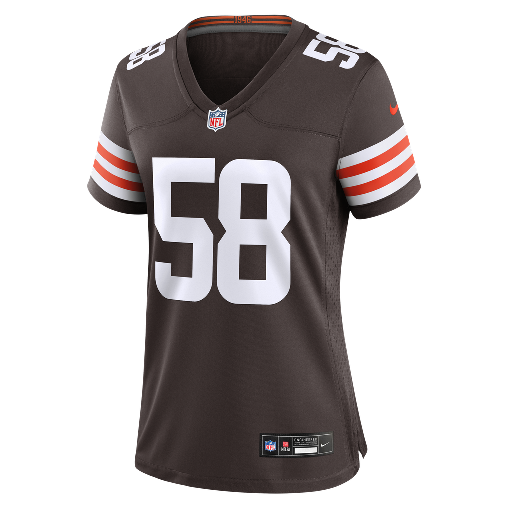 Women's Cleveland Browns Austin Barber Brown Team Game Jersey