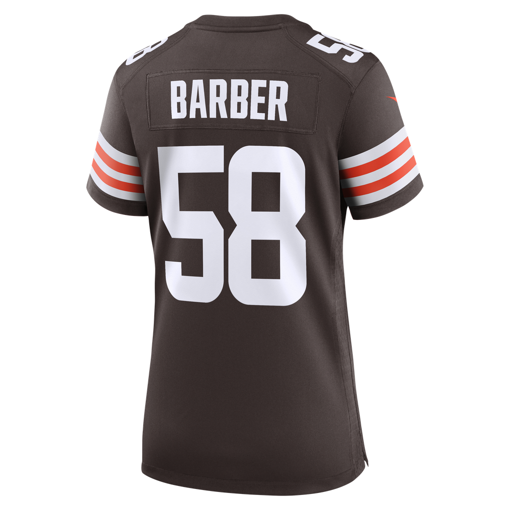 Women's Cleveland Browns Austin Barber Brown Team Game Jersey