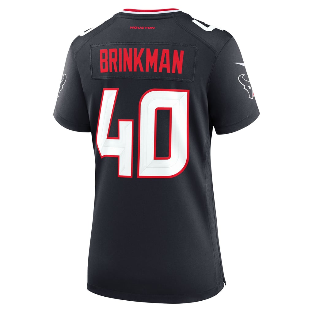 Women's Houston Texans Austin Brinkman Navy Team Game Jersey