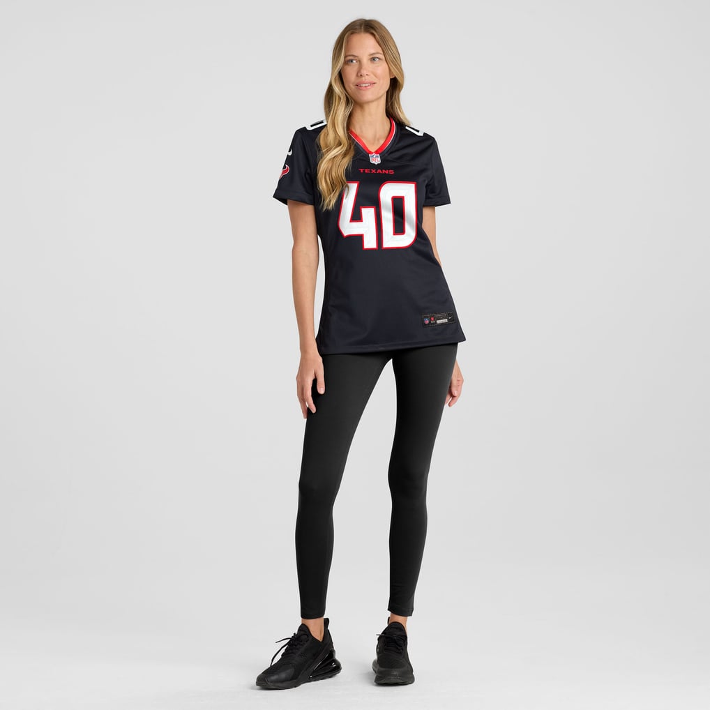 Women's Houston Texans Austin Brinkman Navy Team Game Jersey