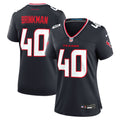 Women's Houston Texans Austin Brinkman Navy Team Game Jersey