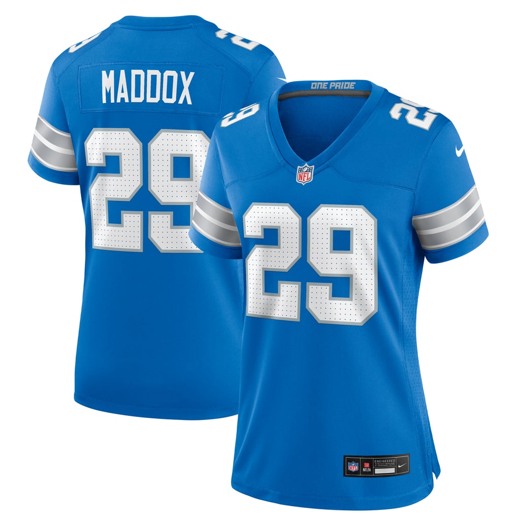 Women's Detroit Lions Avonte Maddox Blue Team Game Jersey
