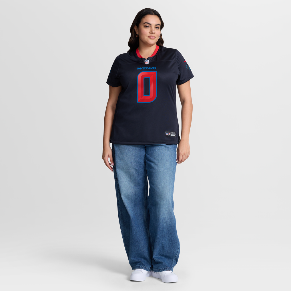 Women's Houston Texans Azeez Al-Shaair Navy Alternate Game Jersey