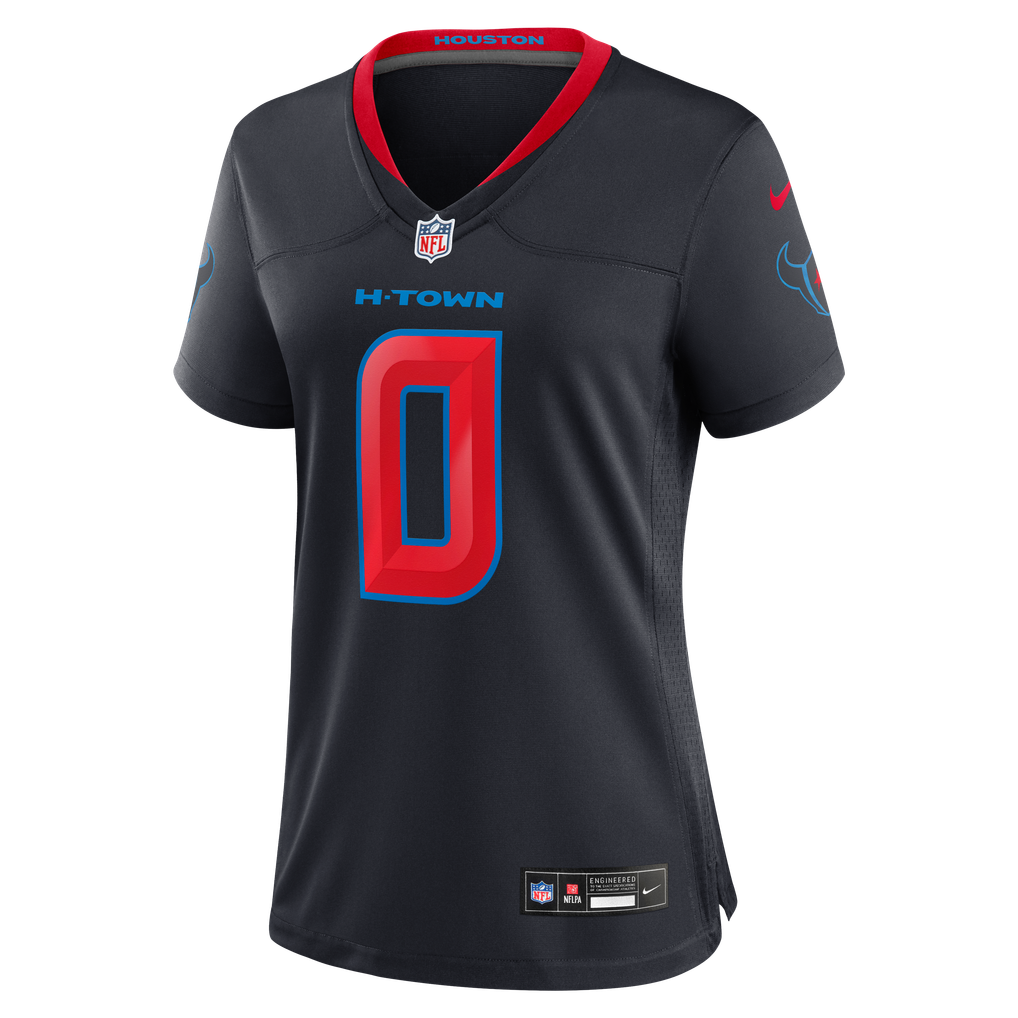 Women's Houston Texans Azeez Al-Shaair Navy Alternate Game Jersey
