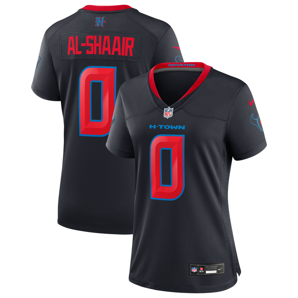 Women's Houston Texans Azeez Al-Shaair Navy Alternate Game Jersey