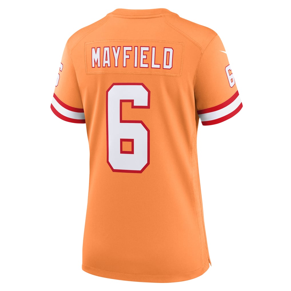 Women's Tampa Bay Buccaneers Baker Mayfield Orange Throwback Game Jersey
