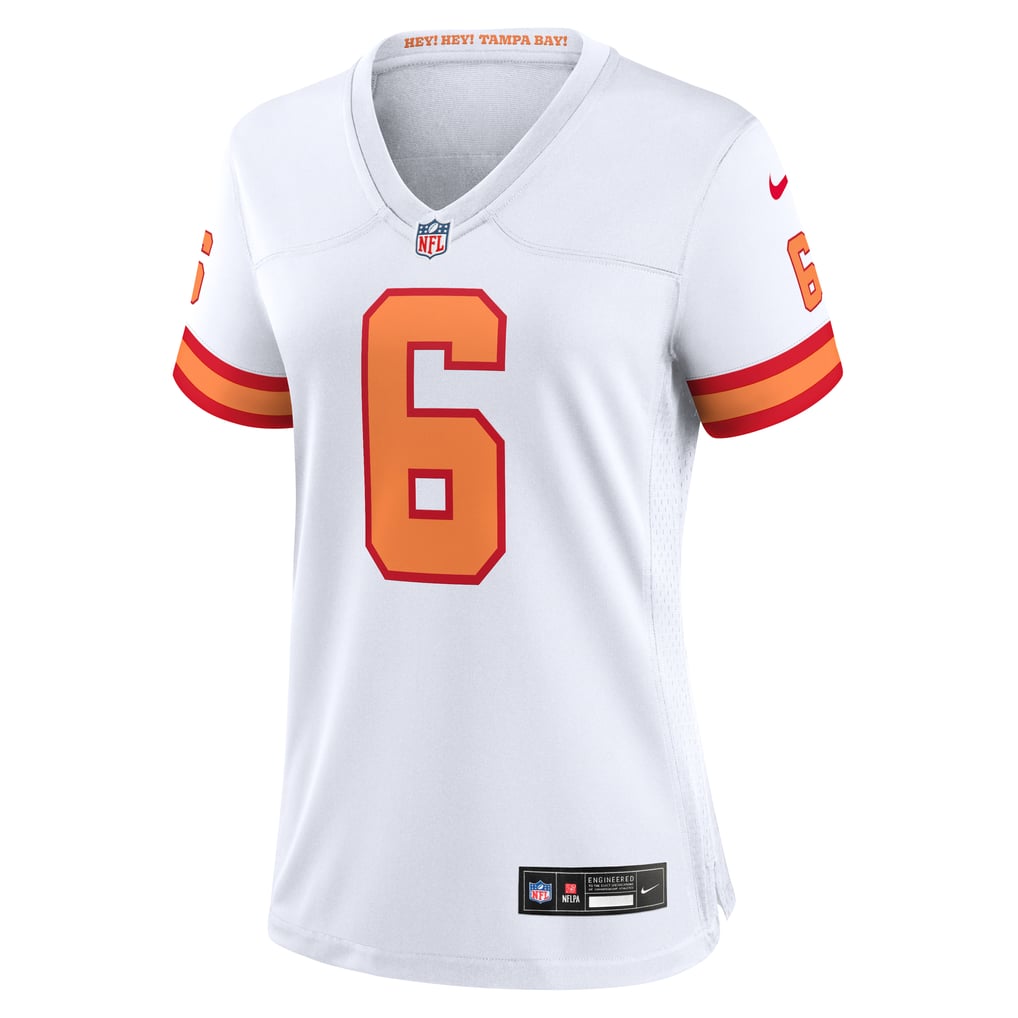 Women's '76 Tampa Bay Buccaneers Baker Mayfield White Game Jersey