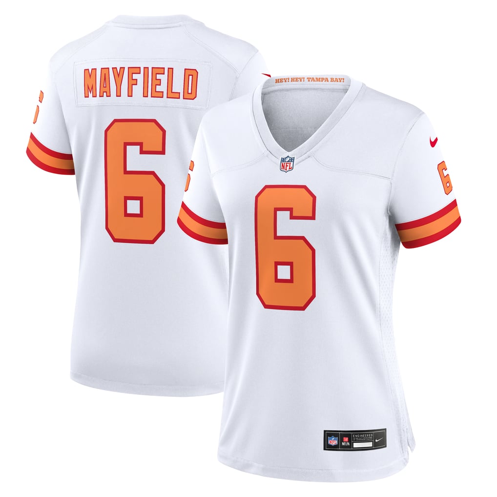 Women's '76 Tampa Bay Buccaneers Baker Mayfield White Game Jersey