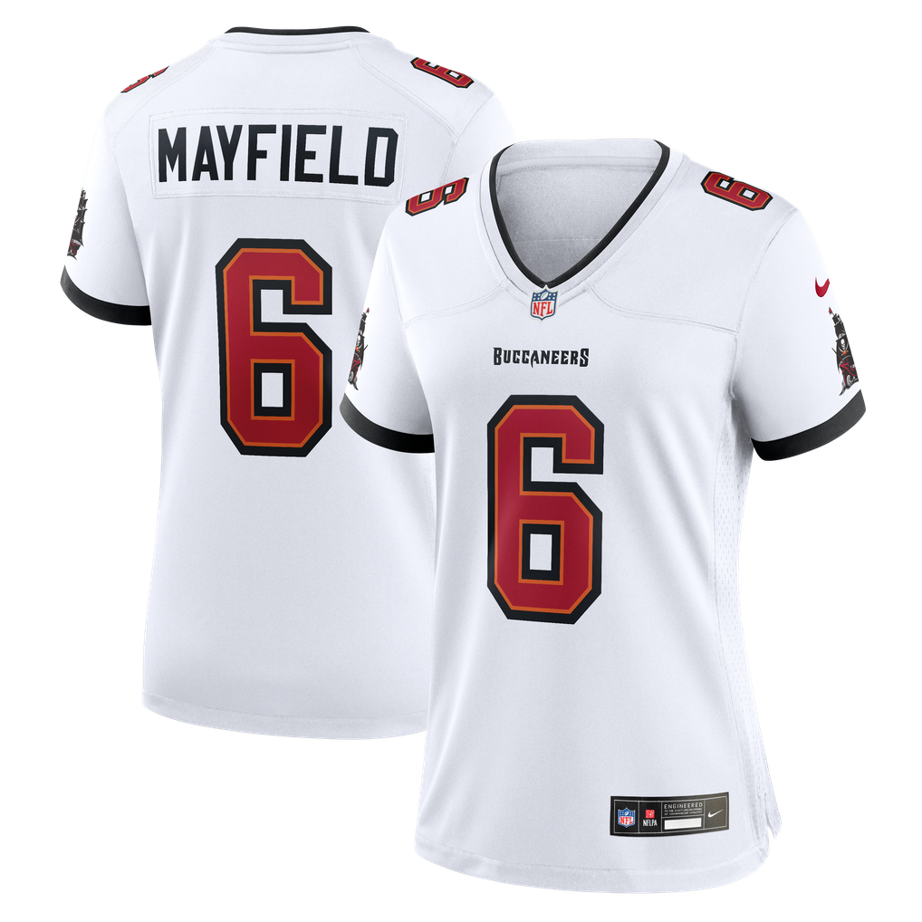 Women's Tampa Bay Buccaneers Baker Mayfield White Away Game Jersey
