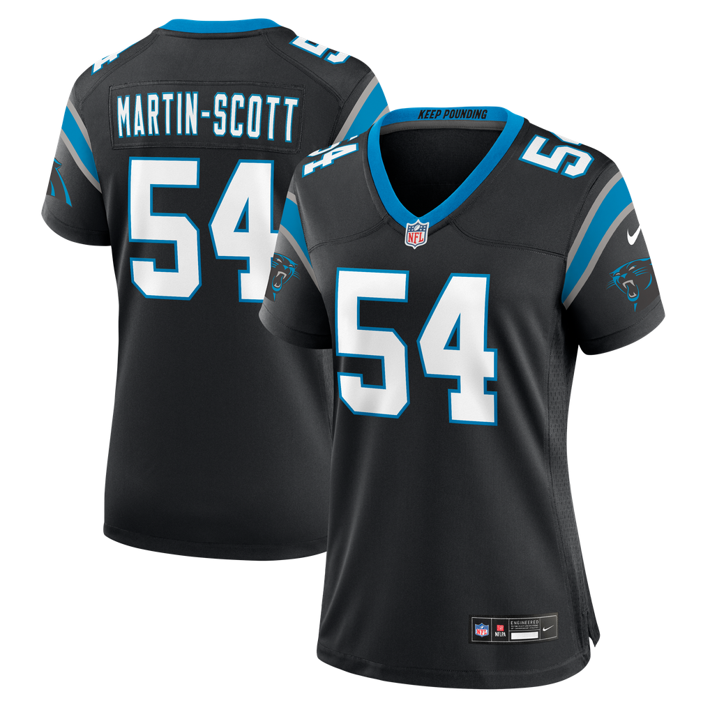 Women's Carolina Panthers Bam Martin Scott Black Team Game Jersey