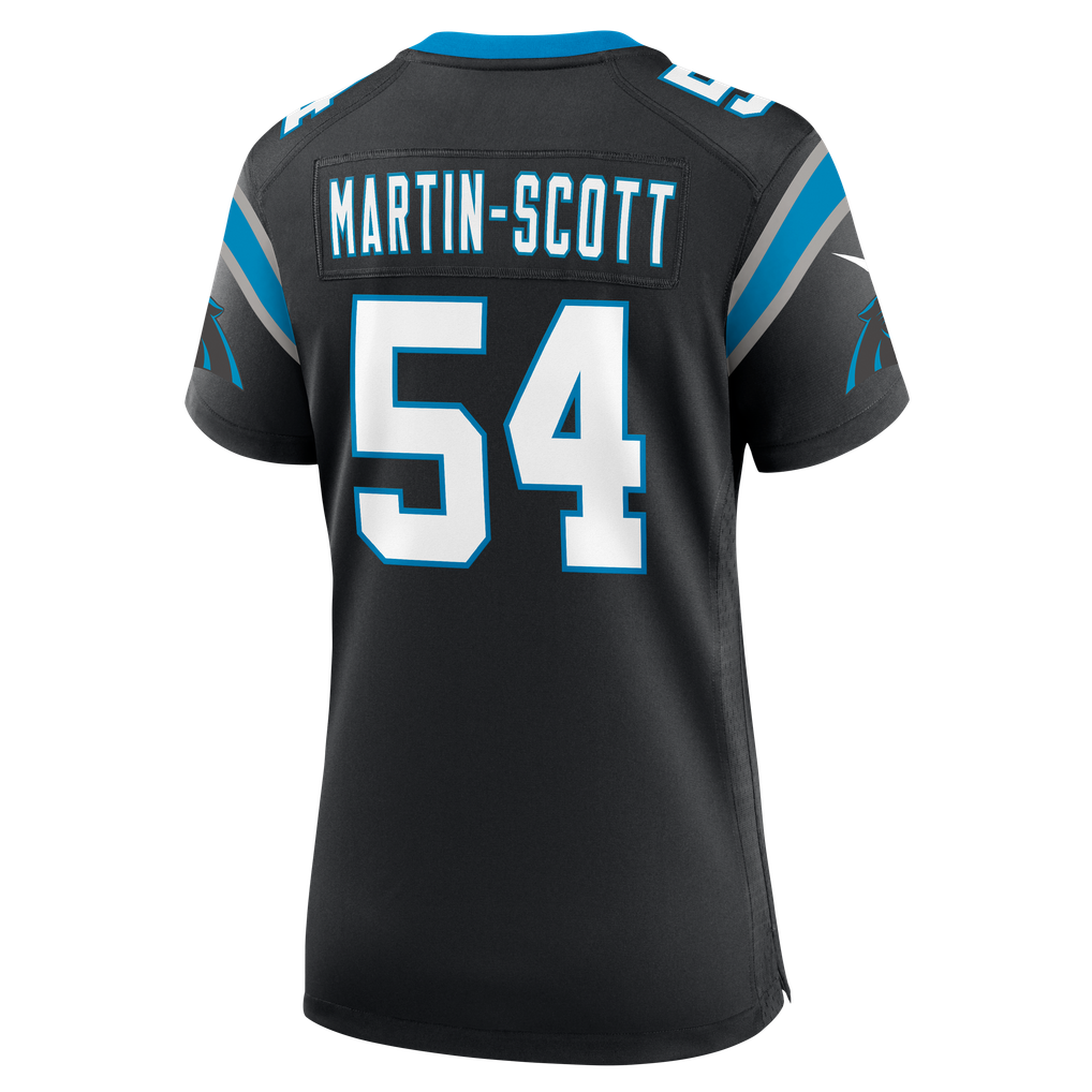 Women's Carolina Panthers Bam Martin Scott Black Team Game Jersey