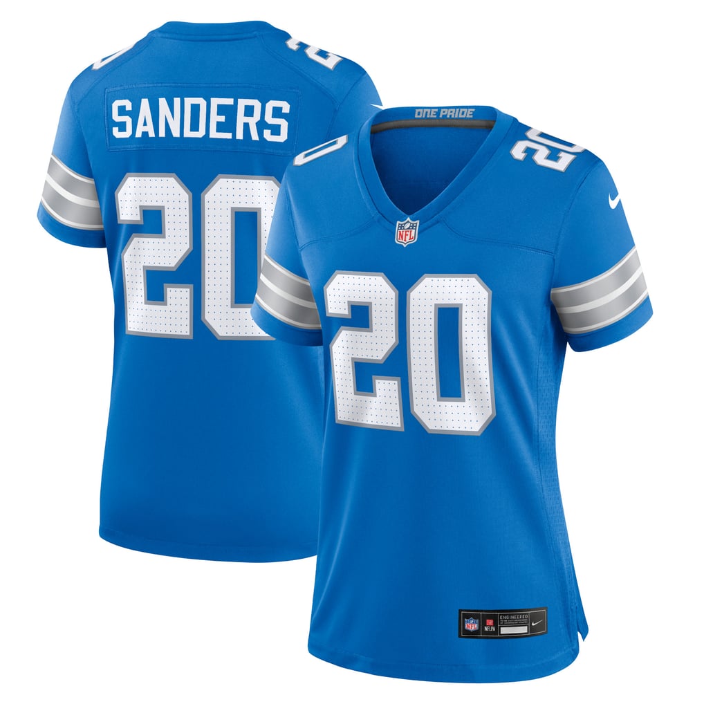 Women's Detroit Lions Barry Sanders Blue Retired Player Game Jersey