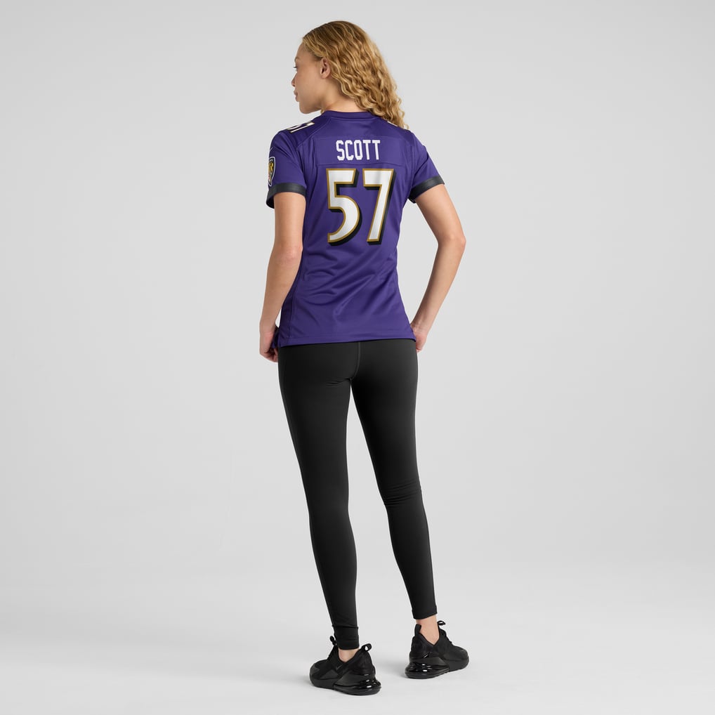 Women's Baltimore Ravens Bart Scott Purple Game Retired Player Jersey