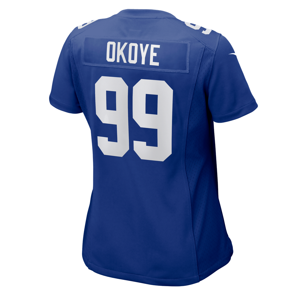 Women's New York Giants Basil Okoye Royal Team Game Jersey