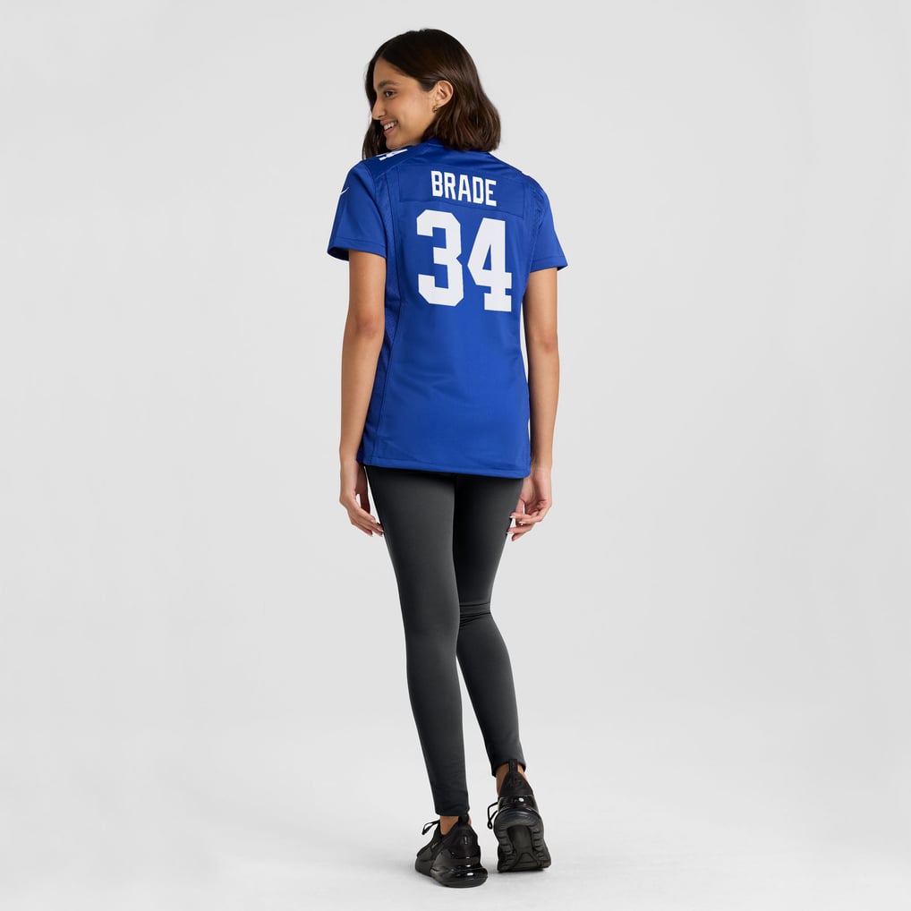 Women's New York Giants Beau Brade Royal Team Game Jersey