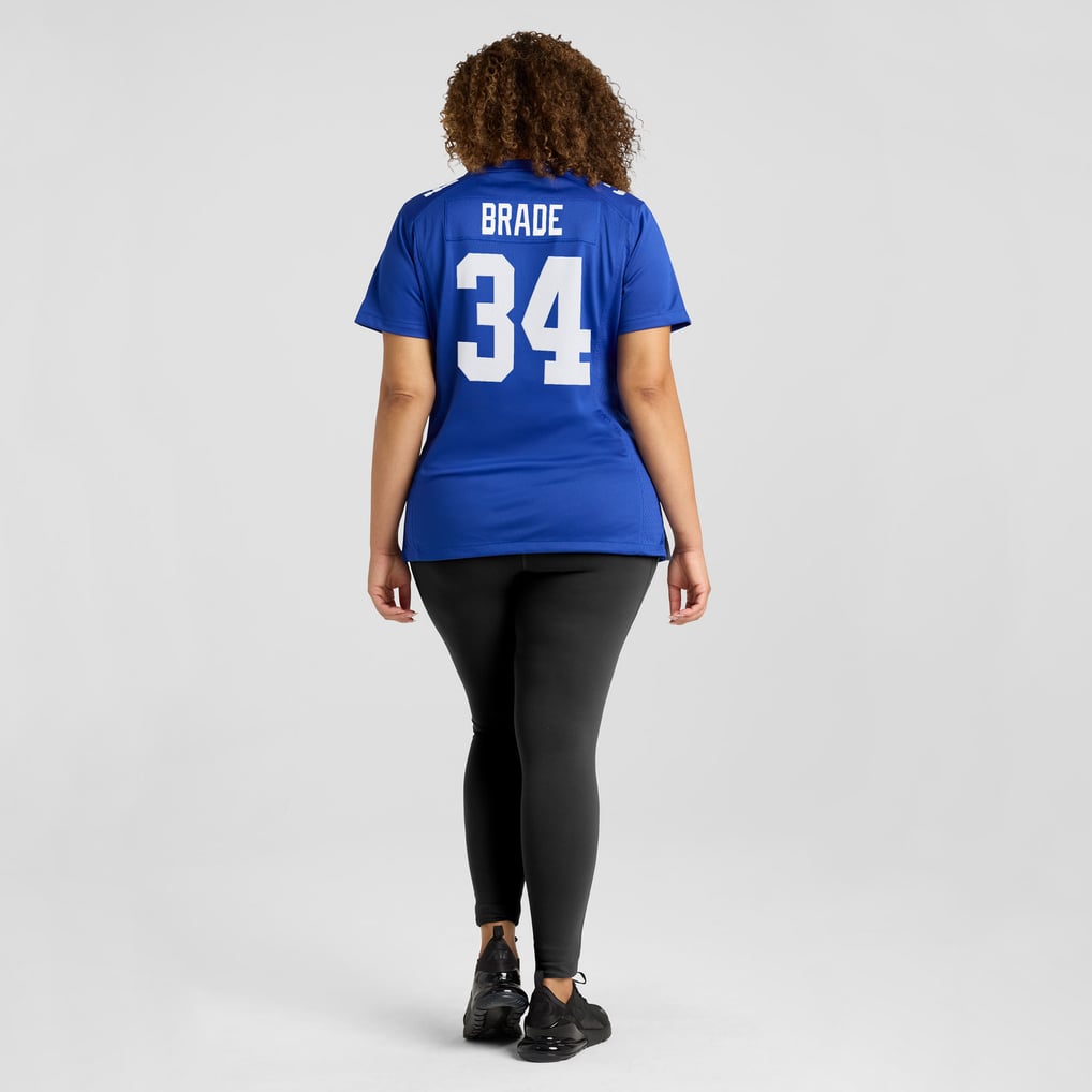 Women's New York Giants Beau Brade Royal Team Game Jersey