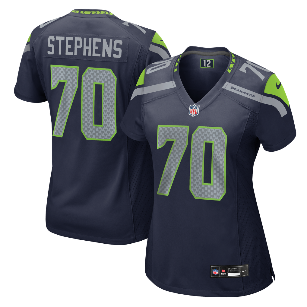 Women's Seattle Seahawks Beau Stephens College Navy Team Game Jersey