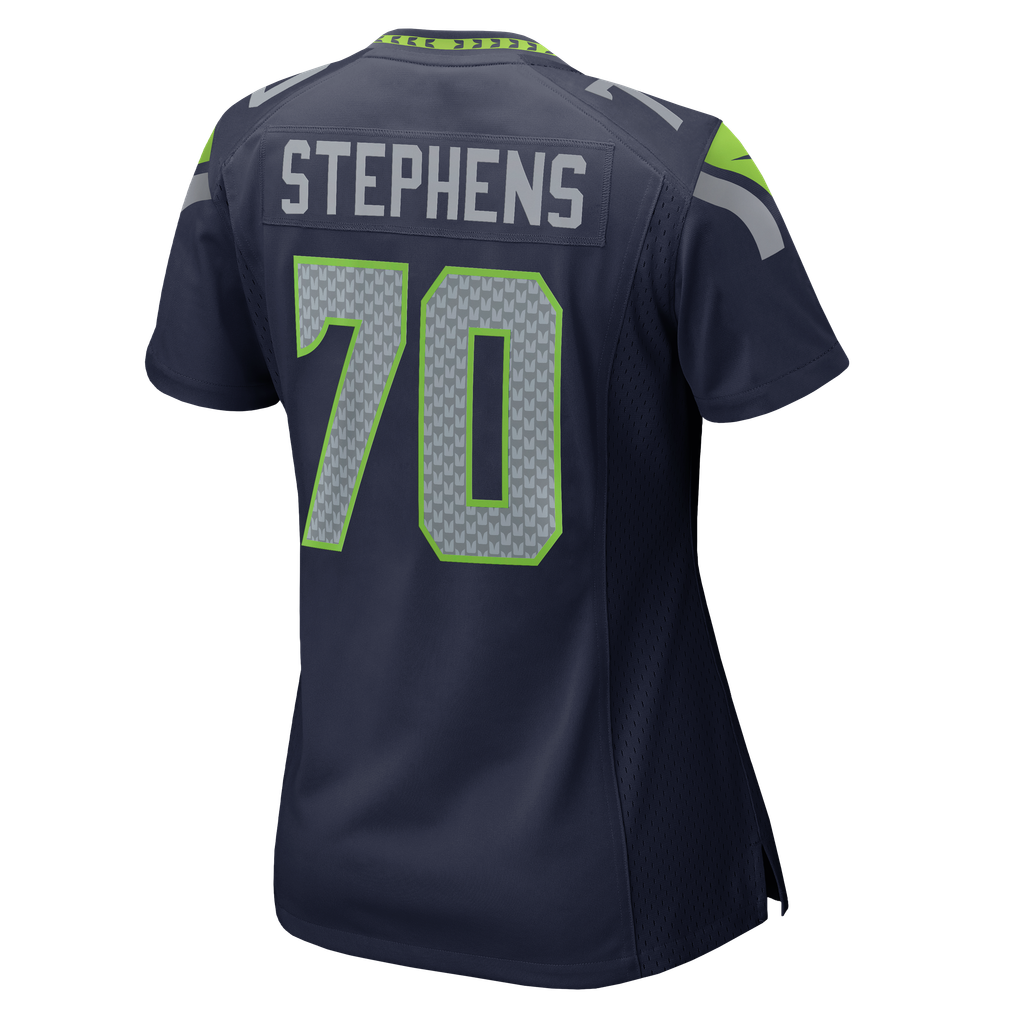 Women's Seattle Seahawks Beau Stephens College Navy Team Game Jersey