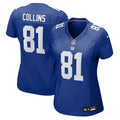 Women's New York Giants Beaux Collins Royal Team Game Jersey