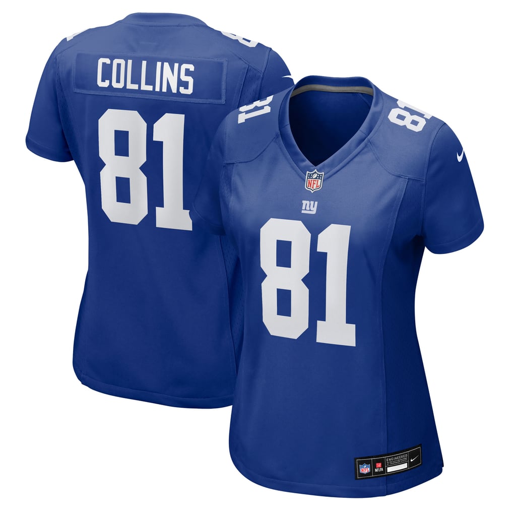 Women's New York Giants Beaux Collins Royal Team Game Jersey