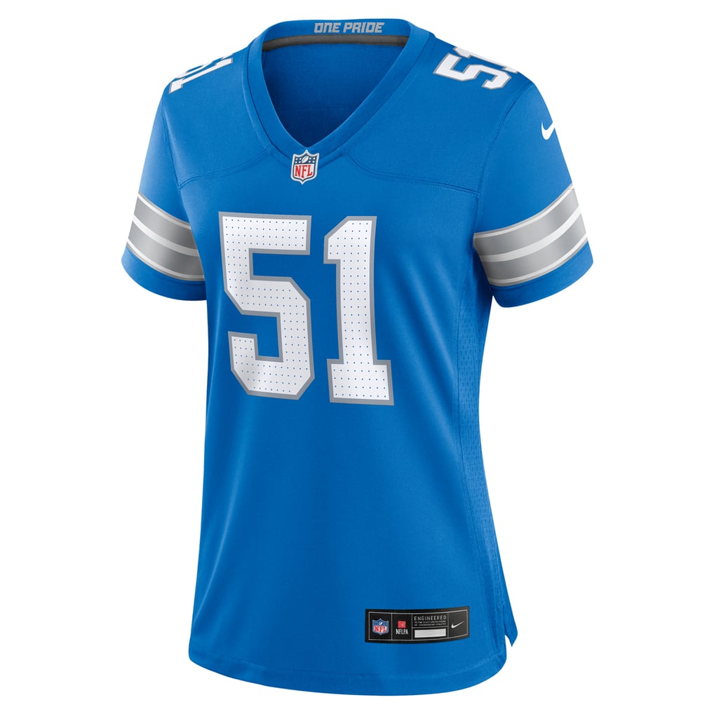 Women's Detroit Lions Ben Niemann Blue Team Game Jersey