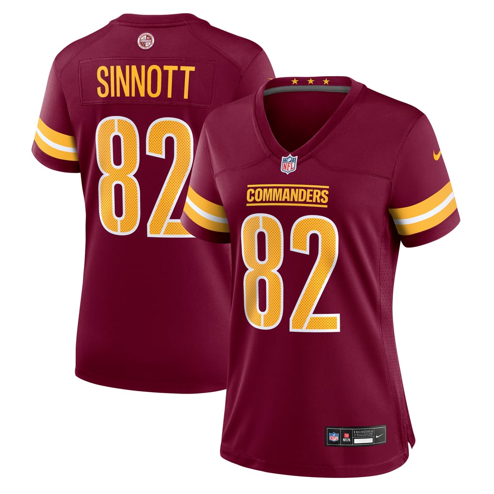Women's Washington Commanders Ben Sinnott Burgundy Team Game Jersey