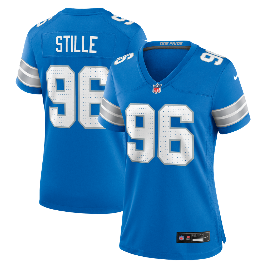 Women's Detroit Lions Ben Stille Blue Team Game Jersey