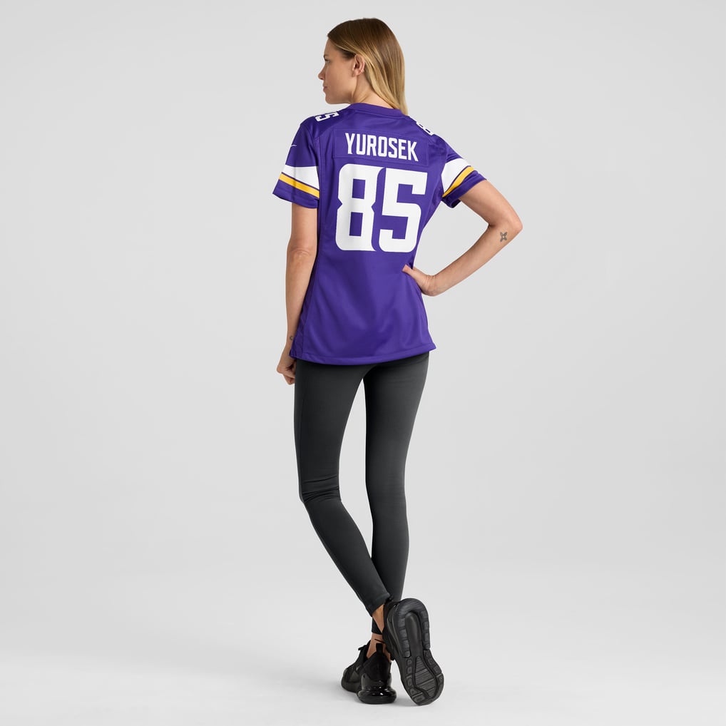 Women's Minnesota Vikings Ben Yurosek Purple Team Game Jersey