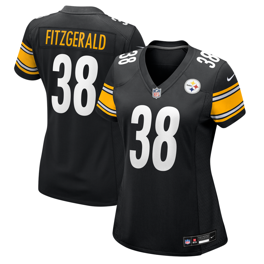 Women's Pittsburgh Steelers Bishop Fitzgerald Black Team Game Jersey