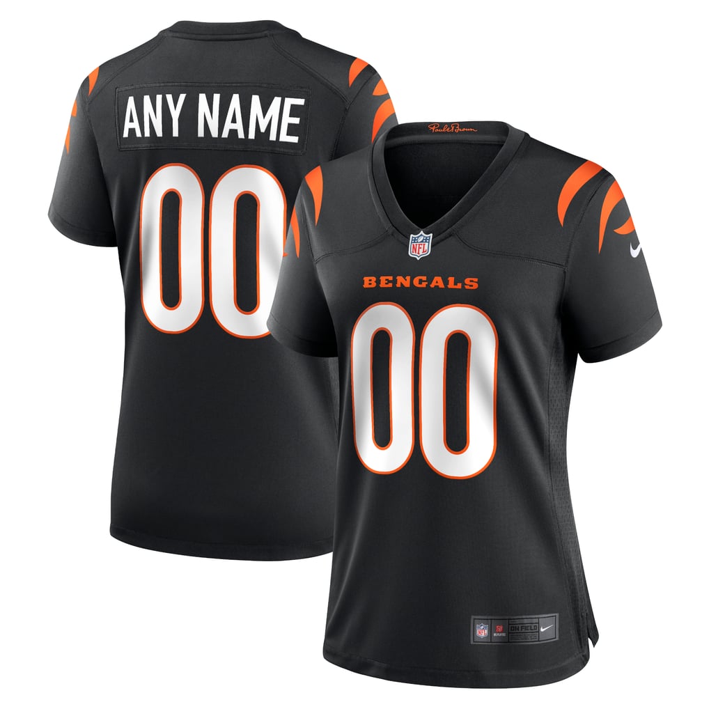 Women's Cincinnati Bengals Black Game Custom Jersey