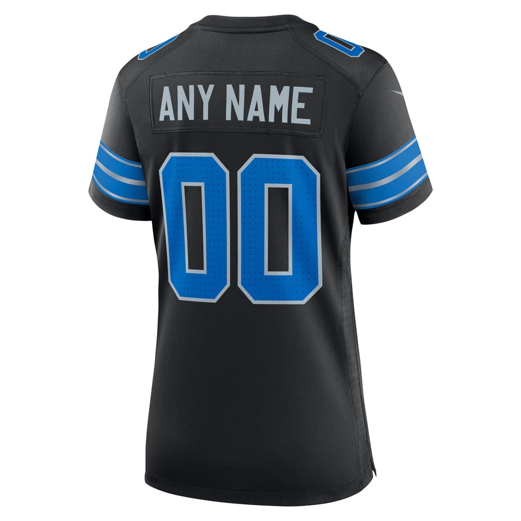 Women's Detroit Lions Black Alternate Custom Game Jersey