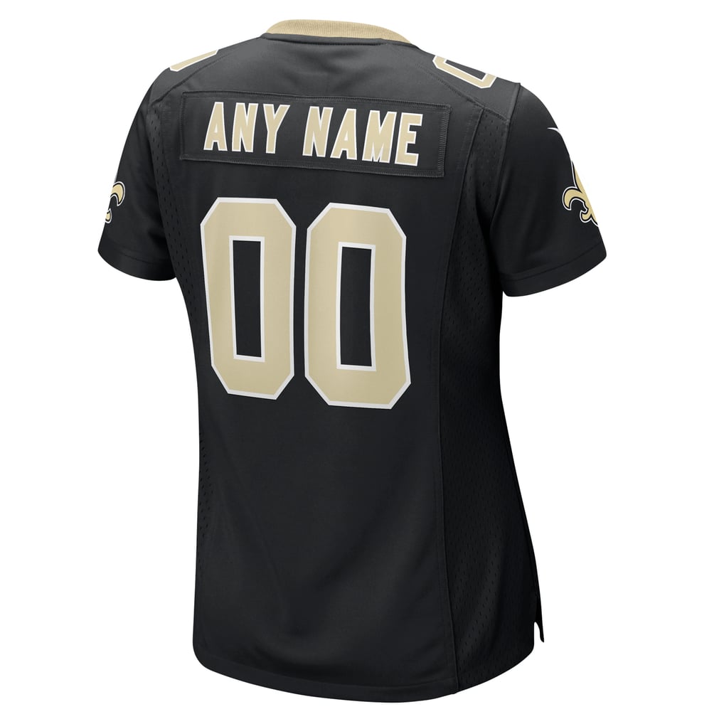 Women's Black New Orleans Saints Custom Game Jersey