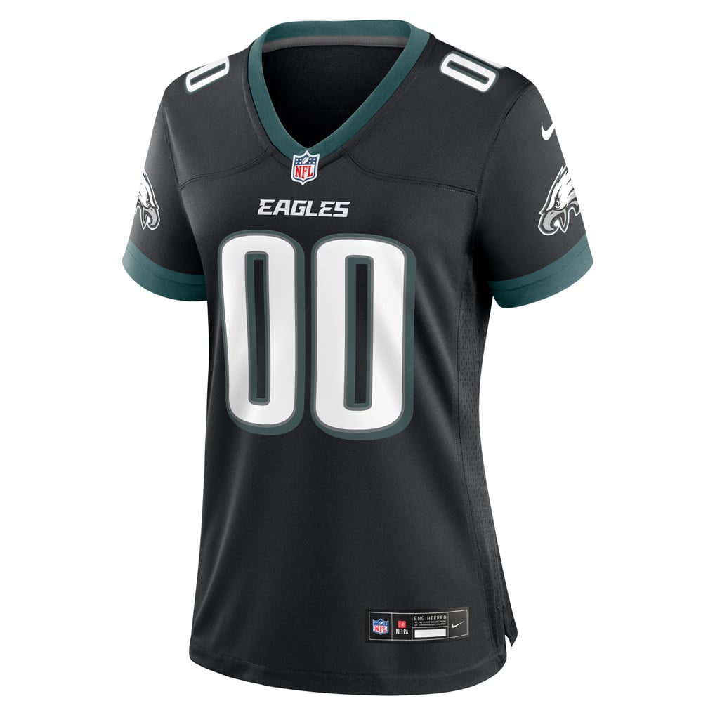 Women's Philadelphia Eagles Black Alternate Custom Game Jersey
