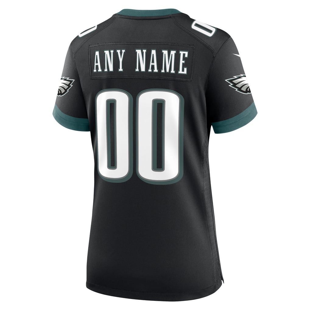 Women's Philadelphia Eagles Black Alternate Custom Game Jersey