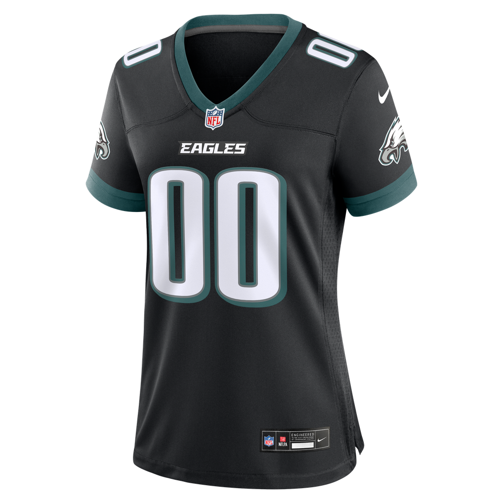 Women's Philadelphia Eagles Black Alternate Custom Game Jersey