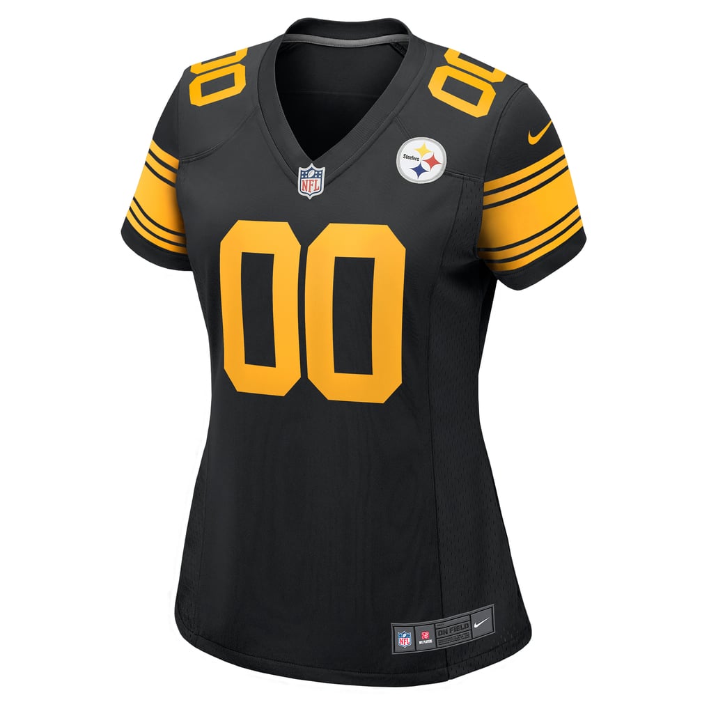 Women's Pittsburgh Steelers Black Alternate Custom Game Jersey