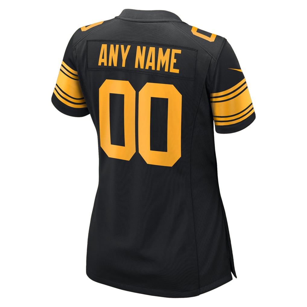 Women's Pittsburgh Steelers Black Alternate Custom Game Jersey