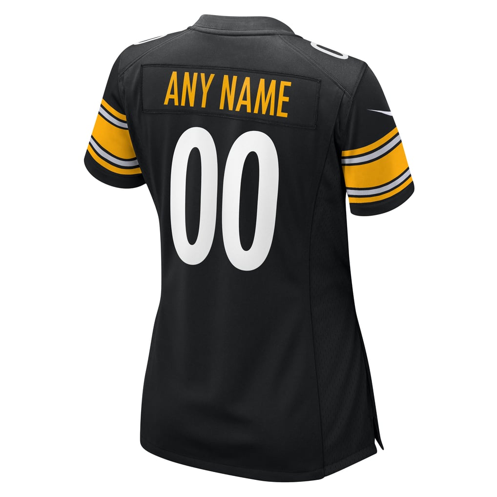 Women's Black Pittsburgh Steelers Custom Game Jersey