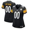 Women's Black Pittsburgh Steelers Custom Game Jersey