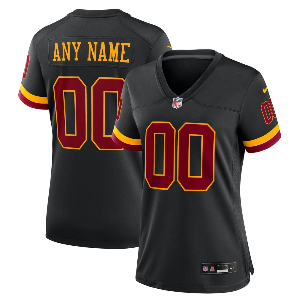 Women's Washington Commanders Black Hail Raiser Alternate Custom Game Jersey