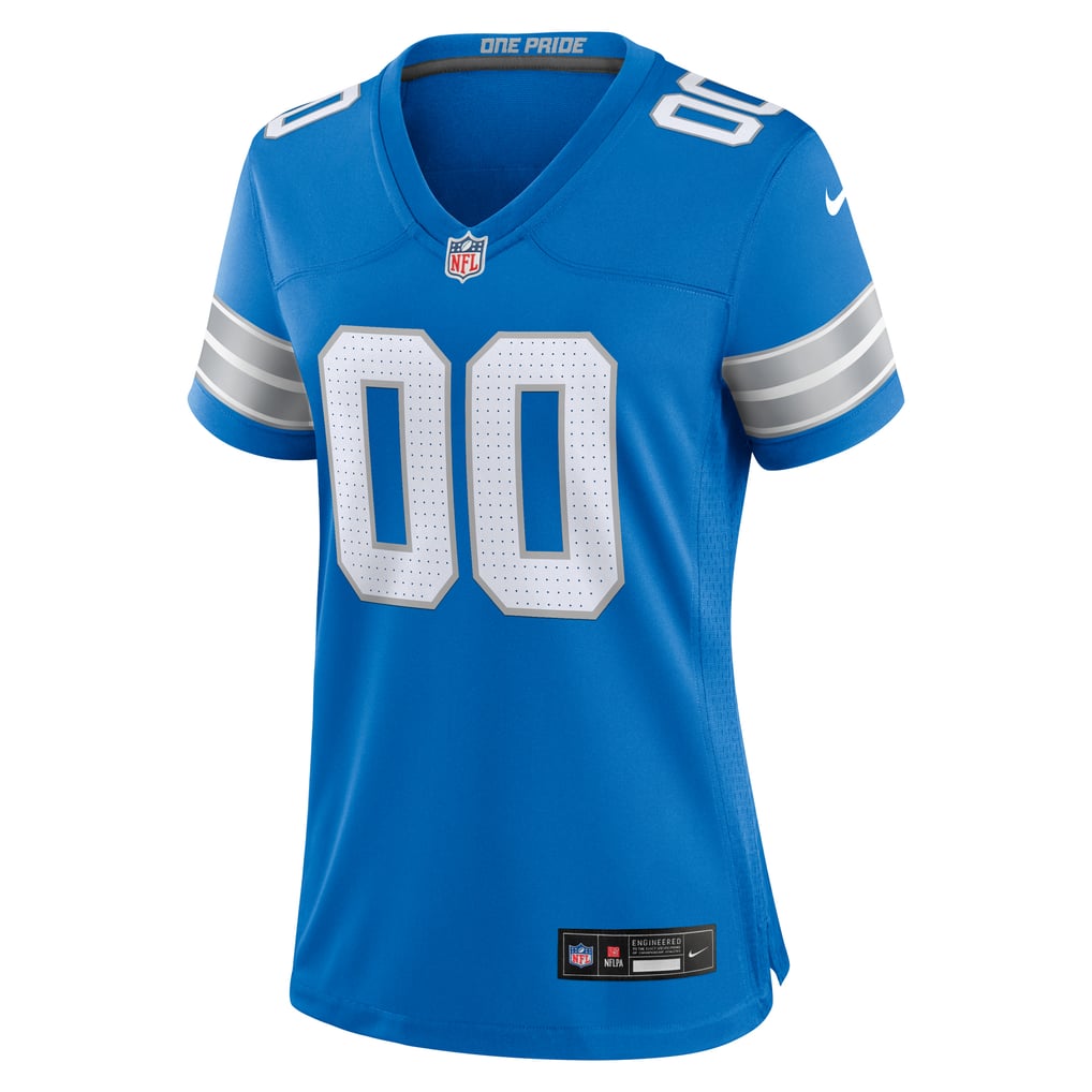 Women's Detroit Lions Blue Custom Game Jersey